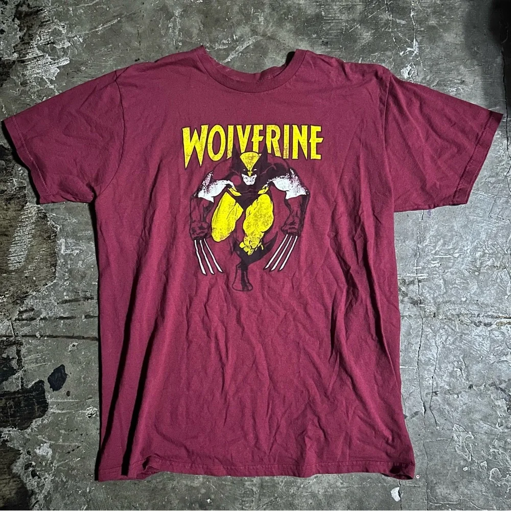MEDIUM Vintage Burgundy Red Wolverine Marvel Comics graphic tee - Picture 1 of 7